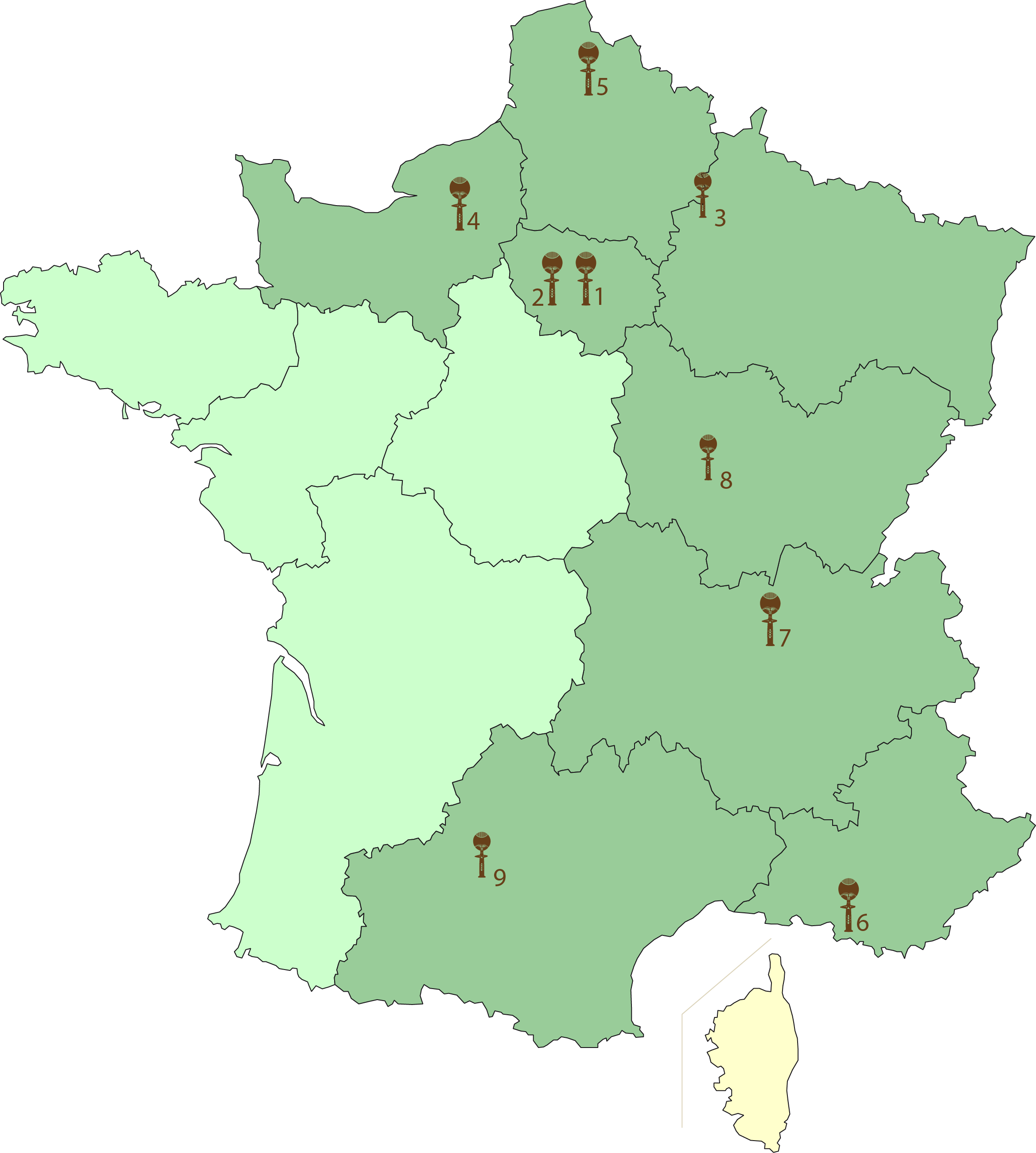 Antennes du GAMS en France