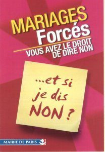 Mariages forcés vous avez le droit de dire non